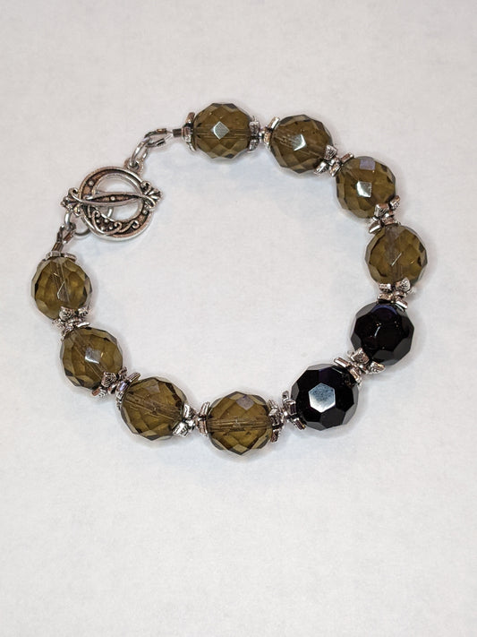 Faceted Glass Beaded Bracelet