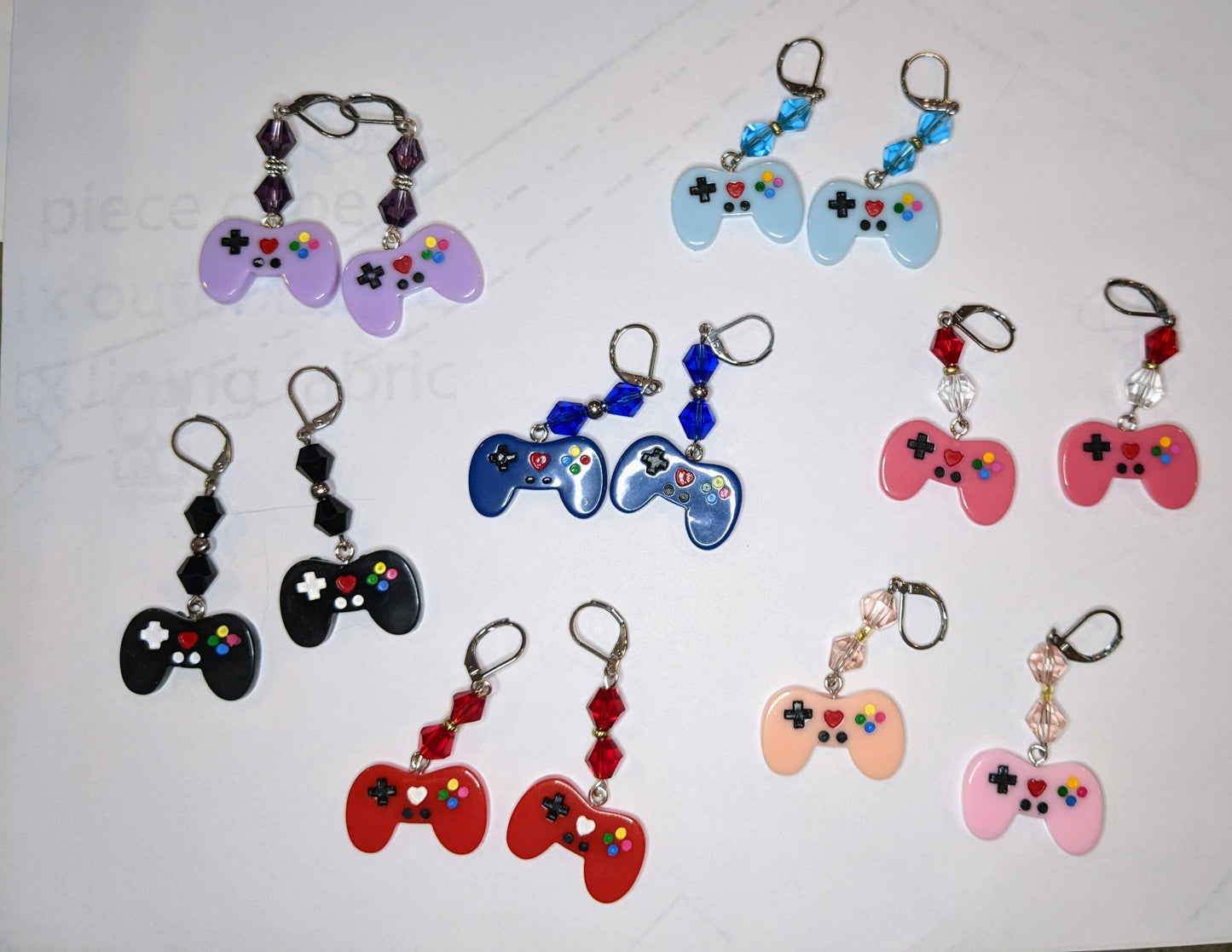 Adorable Gamer Earrings Beaded Earrings Dragon & Wolf Designs