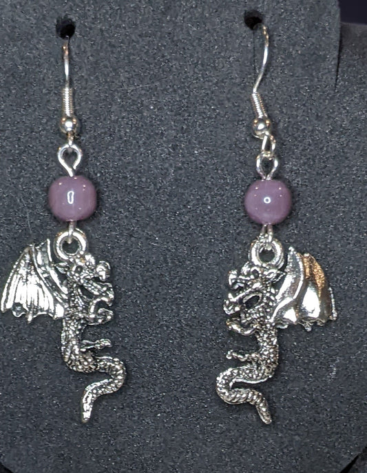 Guardian Dragon Dangle Earrings