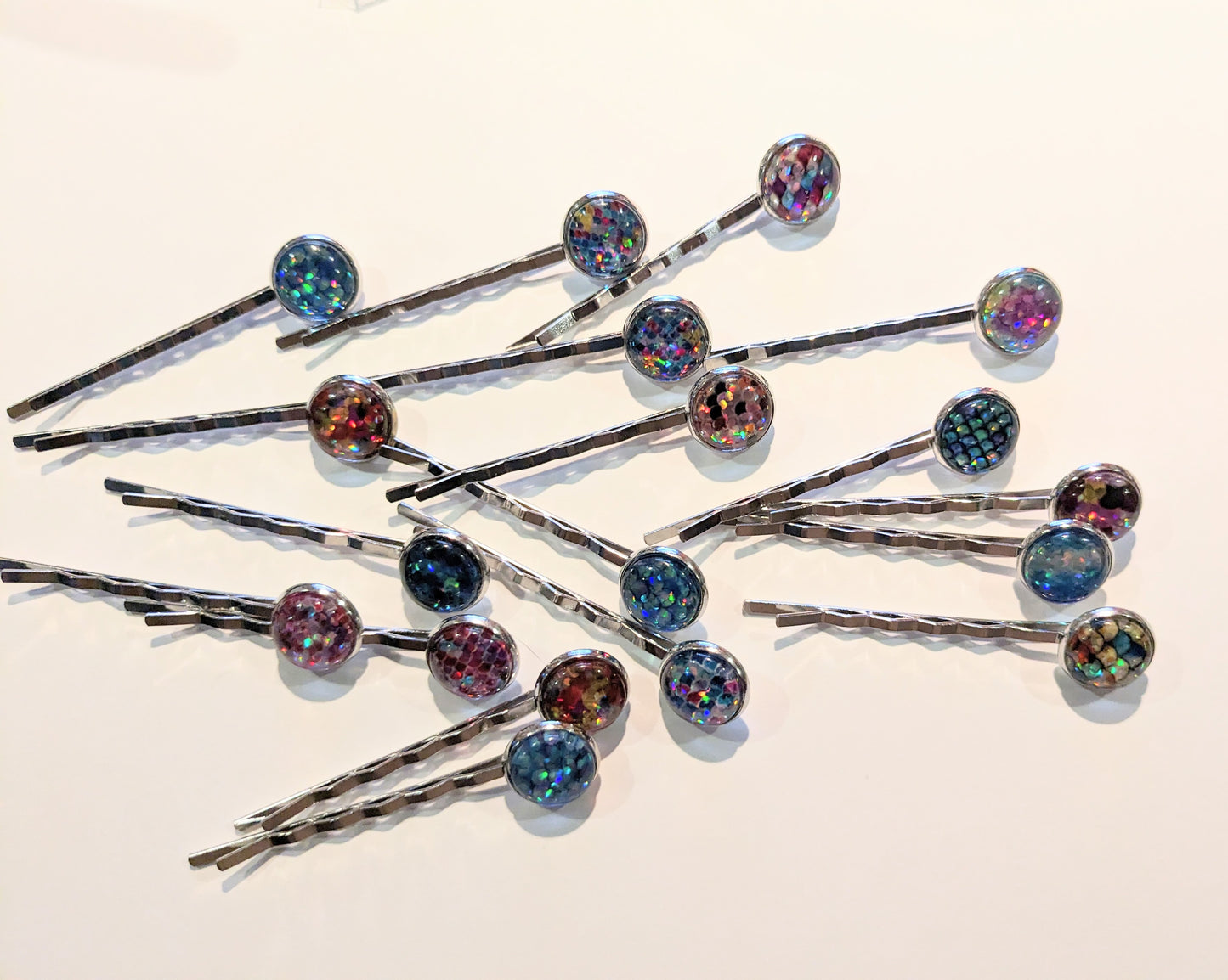 Sparkly Iridescent Hair Pins