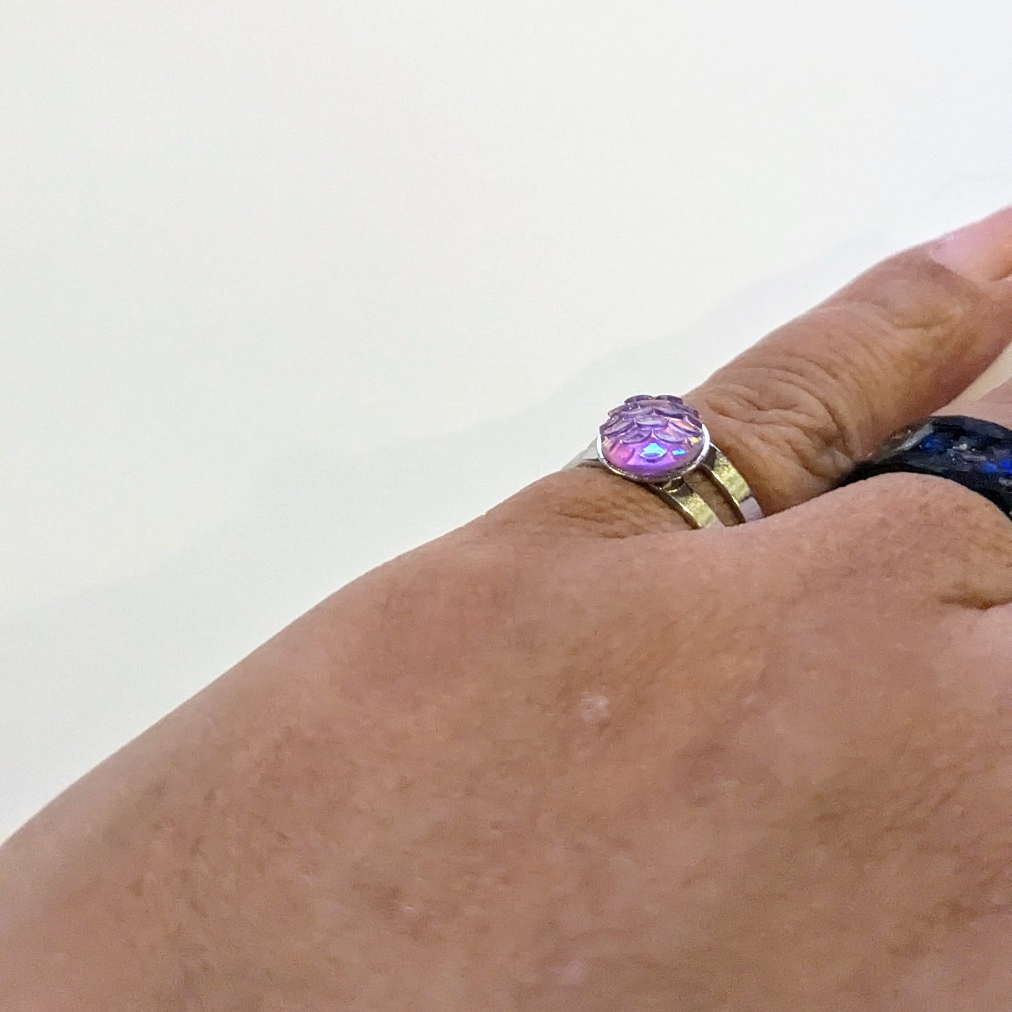 Sparkly Stainless Steel Adjustable Rings