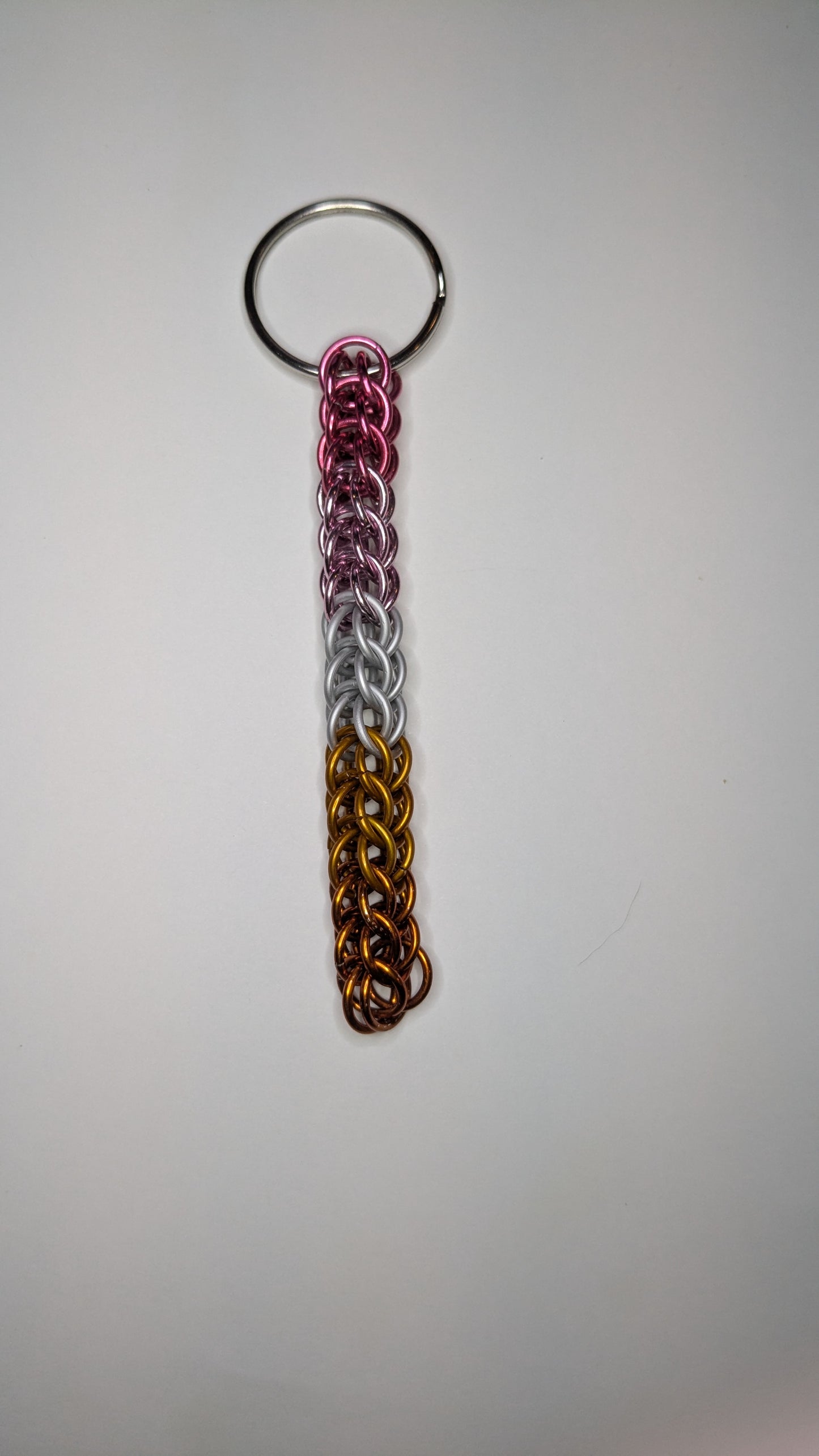 Handmade Pride chainmail keychains
