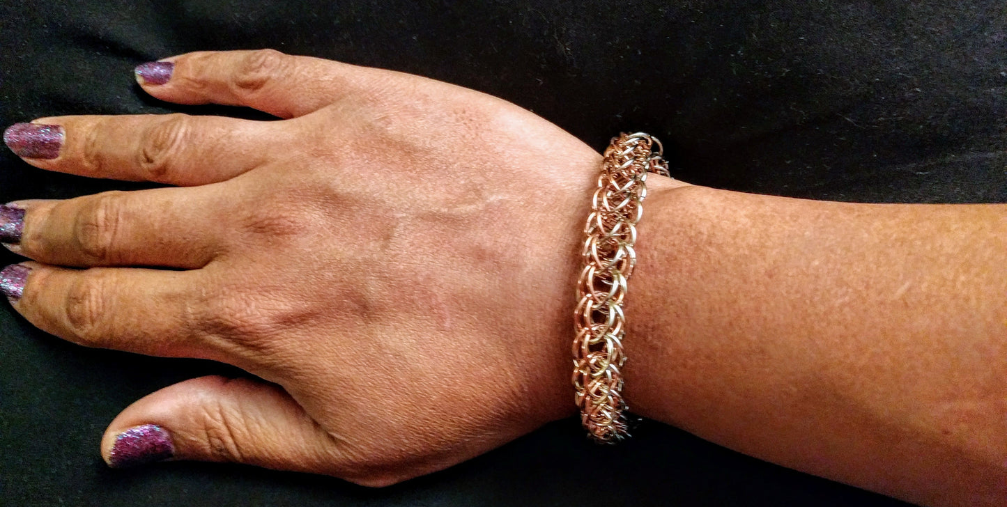 Persian weave chainmail bracelets Chainmail Bracelets Dragon & Wolf Designs