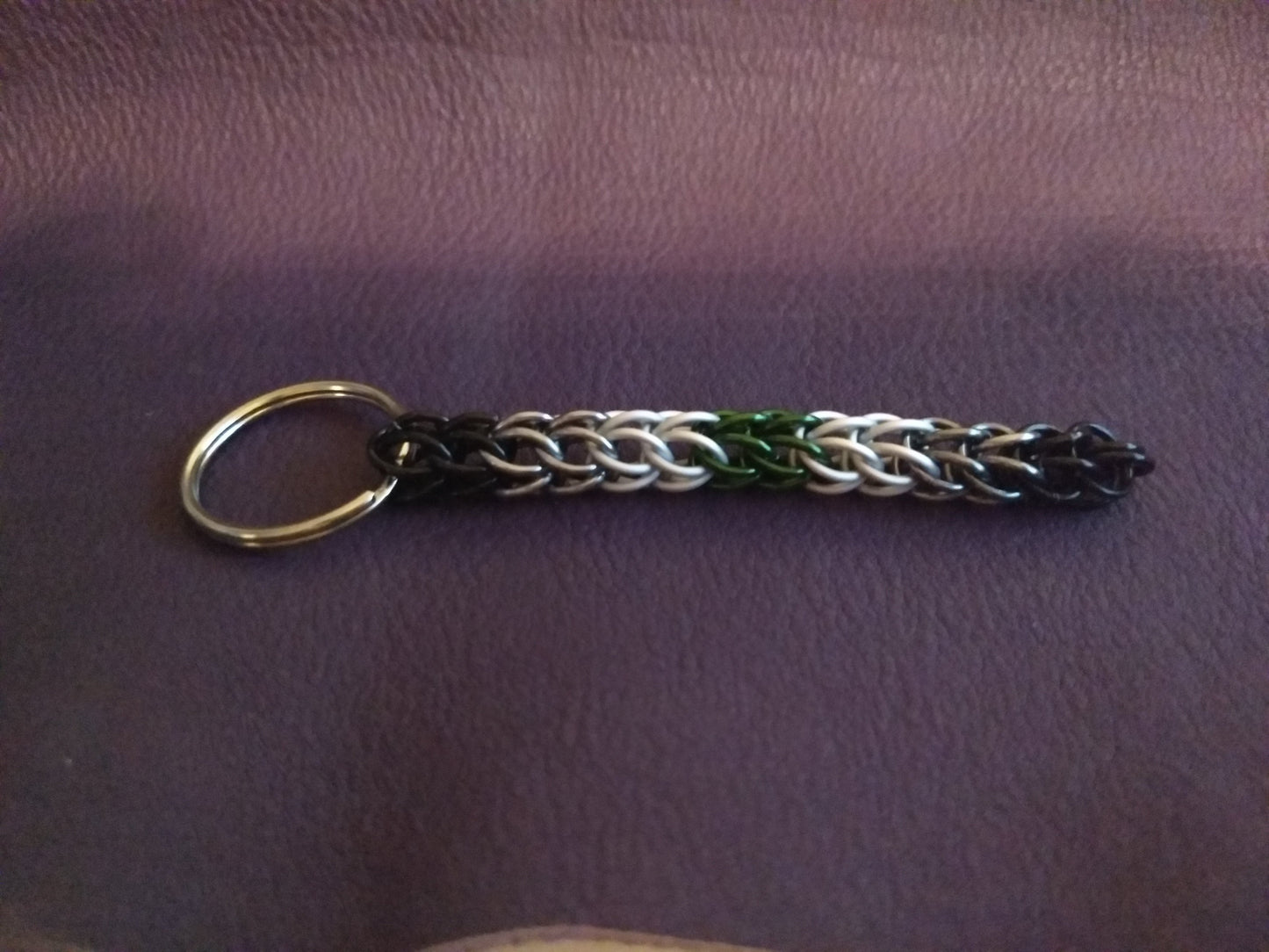 Handmade Pride chainmail keychains Chainmail Keychains Dragon & Wolf Designs Agender