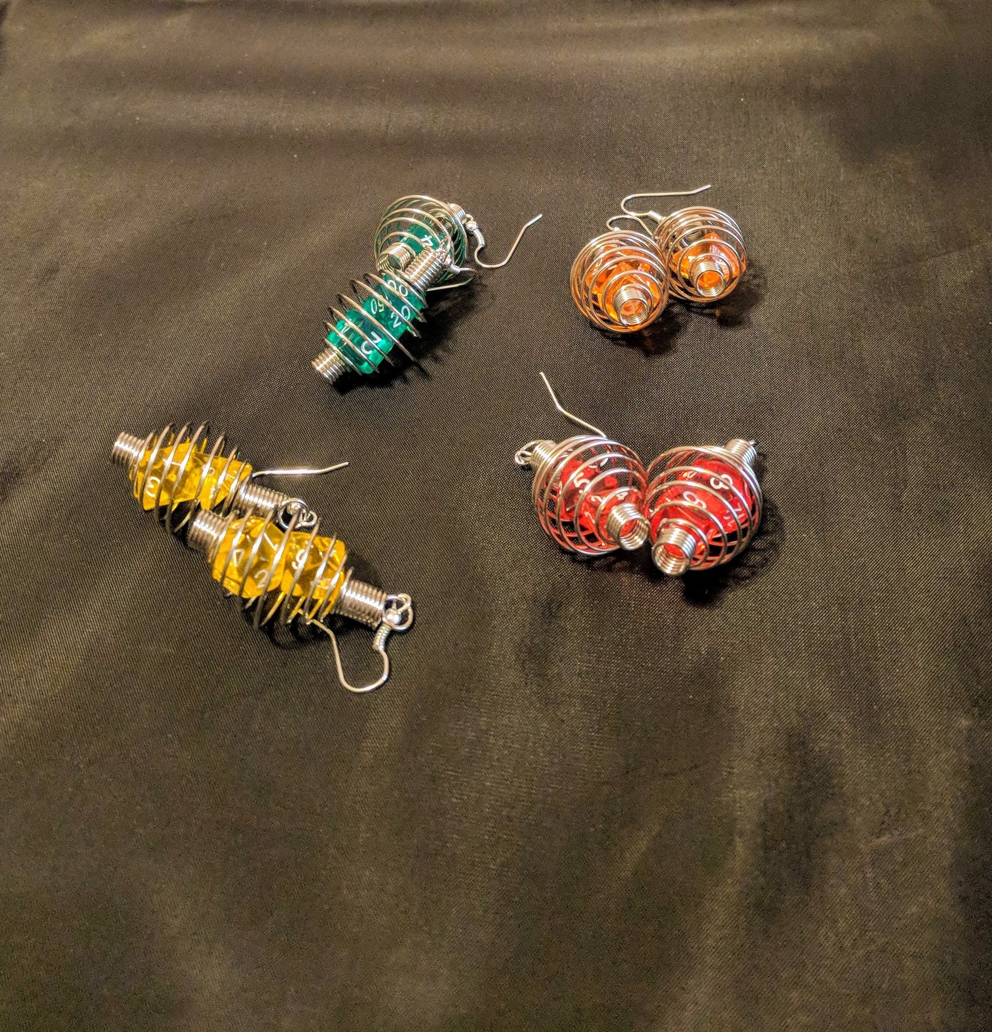 Gaming Dice Dangle Earrings Dangle Earrings Dragon & Wolf Designs