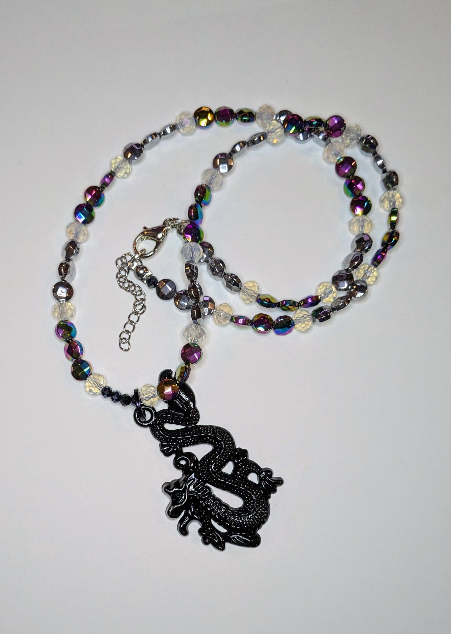 Black Dragon Beaded Necklace
