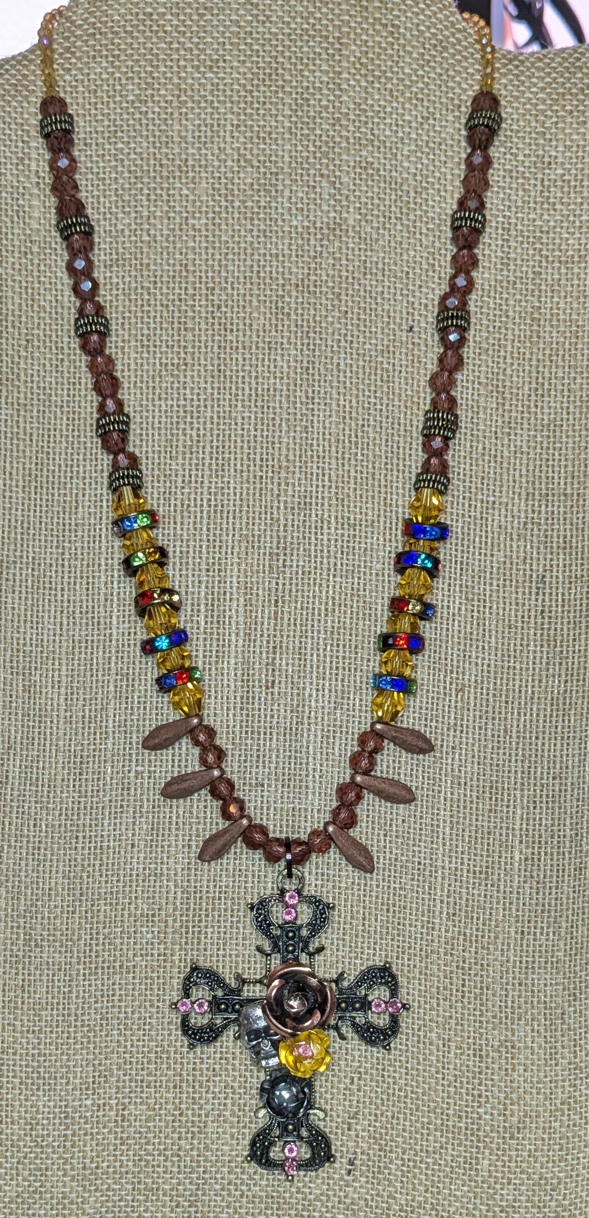 Gothic Beaded Statement Necklace