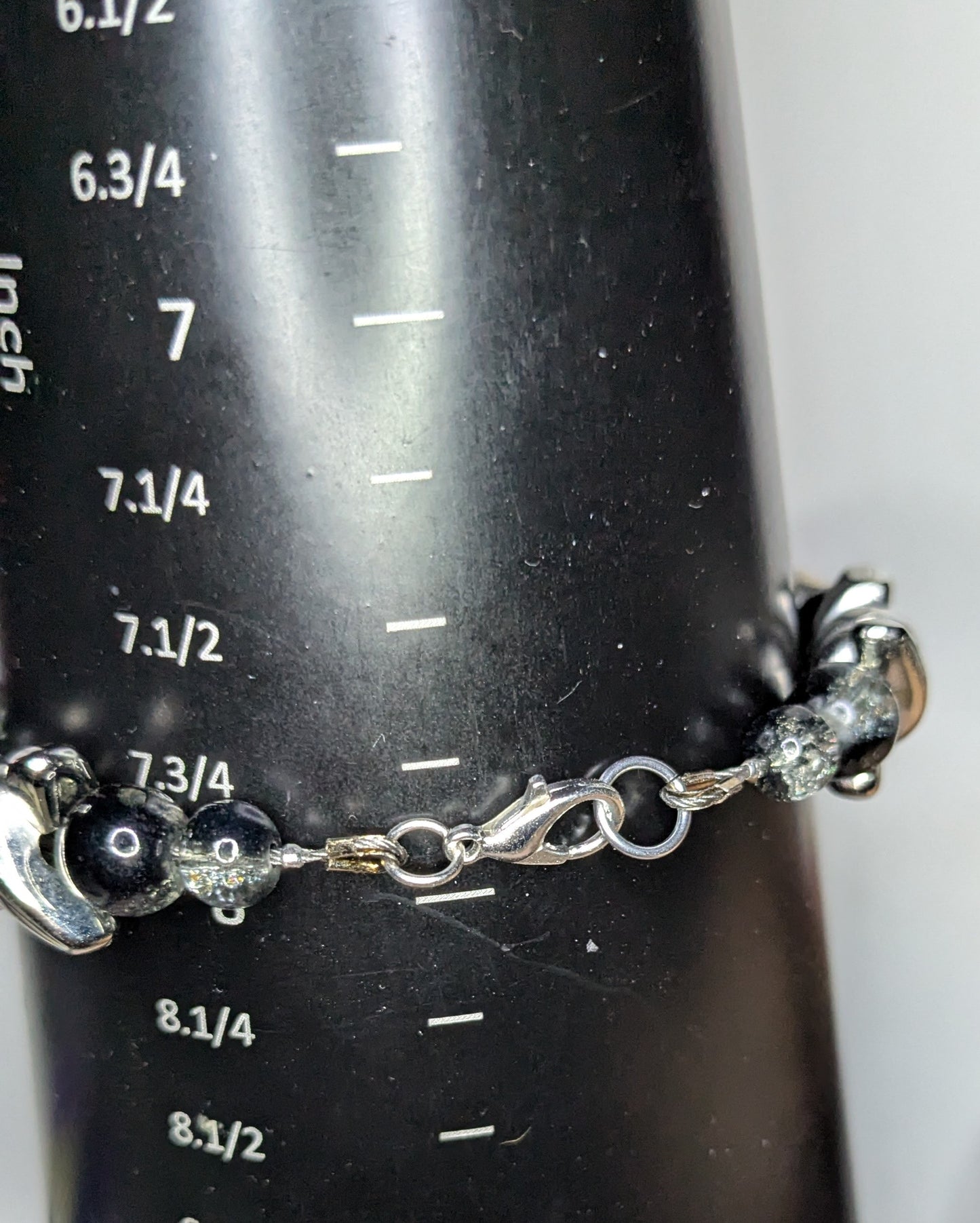 Skull and Barbwire Beaded Bracelet