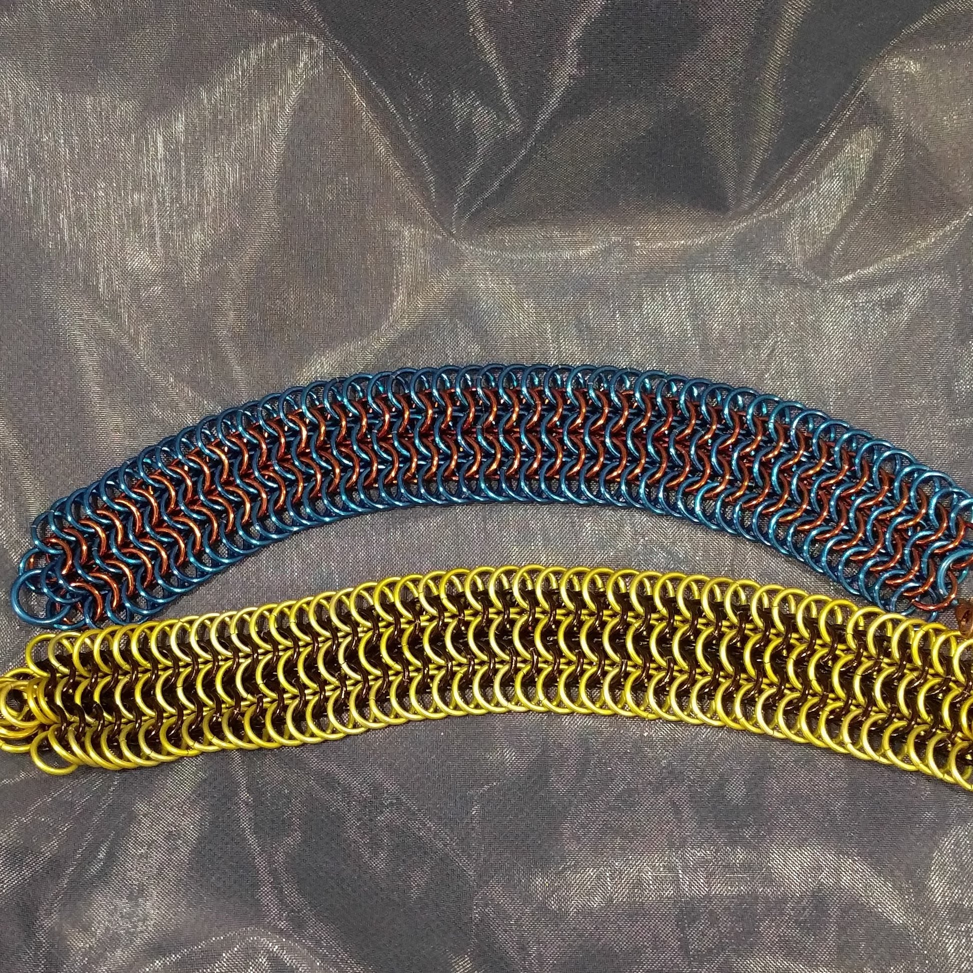 Serpentine Chainmail Bracelets Fantasy/SciFi Jewelry Dragon & Wolf Designs