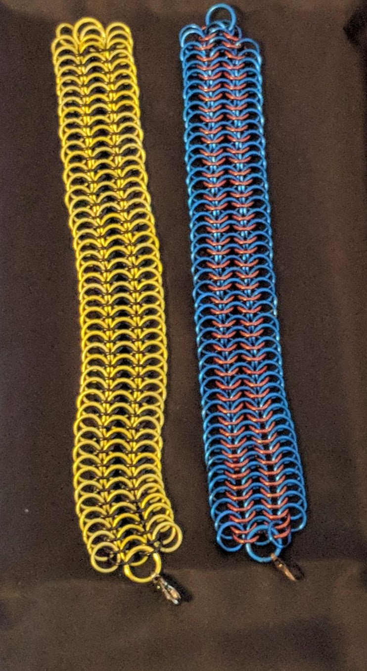 Serpentine Chainmail Bracelets Fantasy/SciFi Jewelry Dragon & Wolf Designs