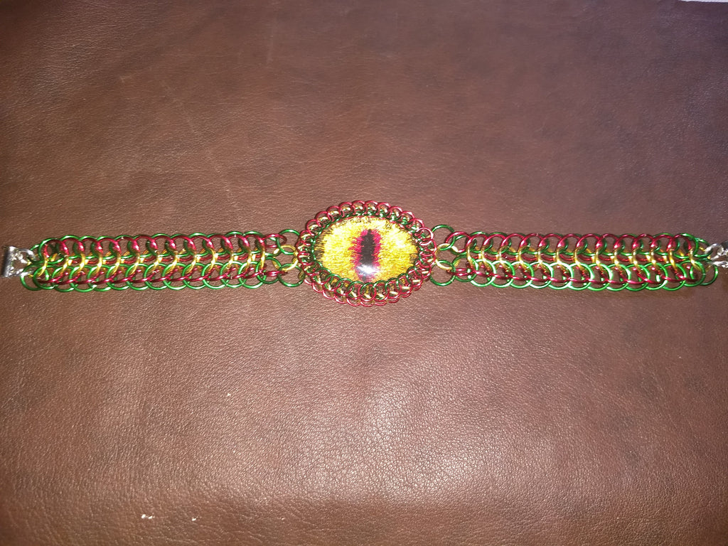 Dragon Eye Dragonback Bracelet Chainmail Bracelets Dragon & Wolf Designs   