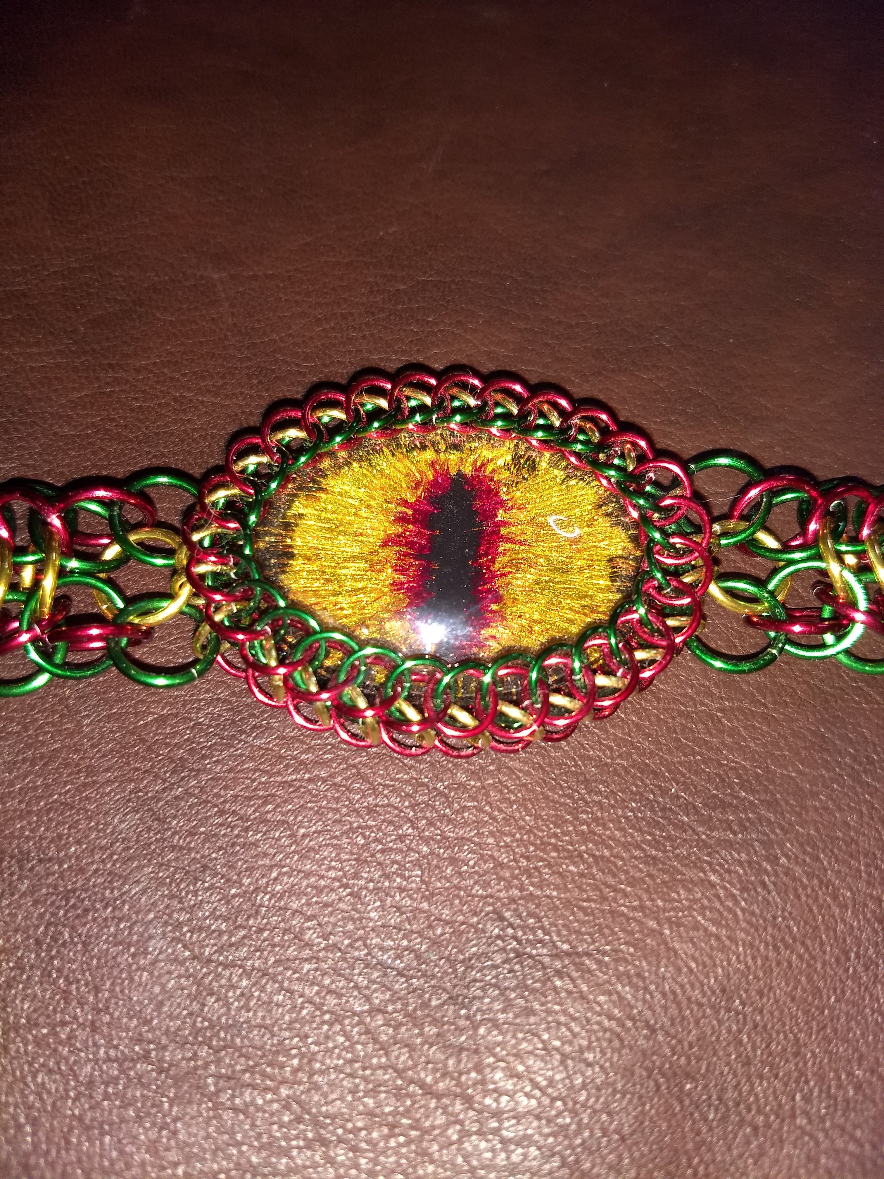 Dragon Eye Dragonback Bracelet Chainmail Bracelets Dragon & Wolf Designs   