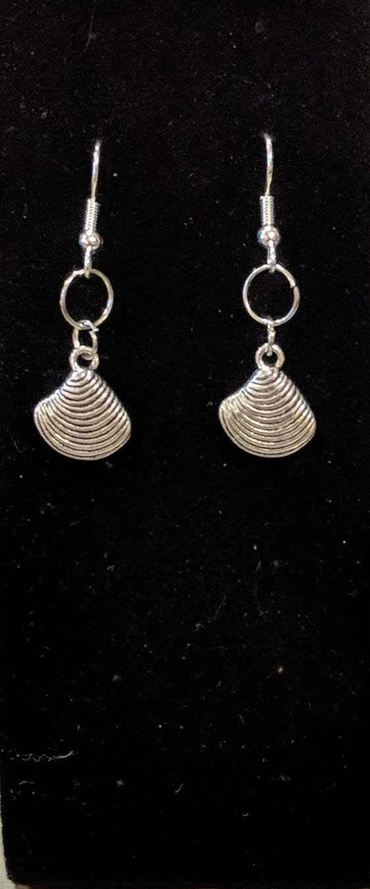 Simple Silver Shell Earrings