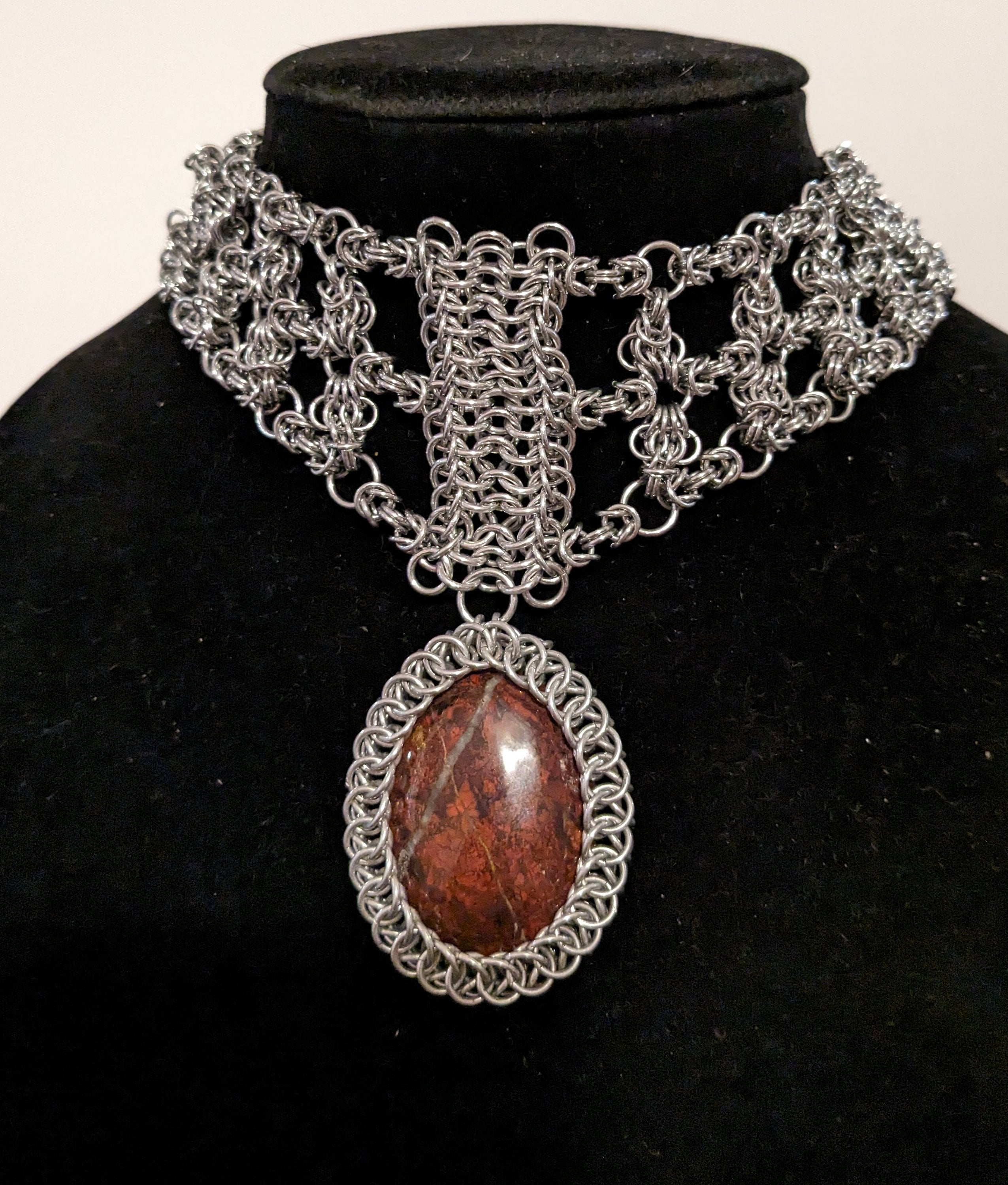 Chainmail Dancer's Set with Belt, Bracelet, Anklet, and Necklace