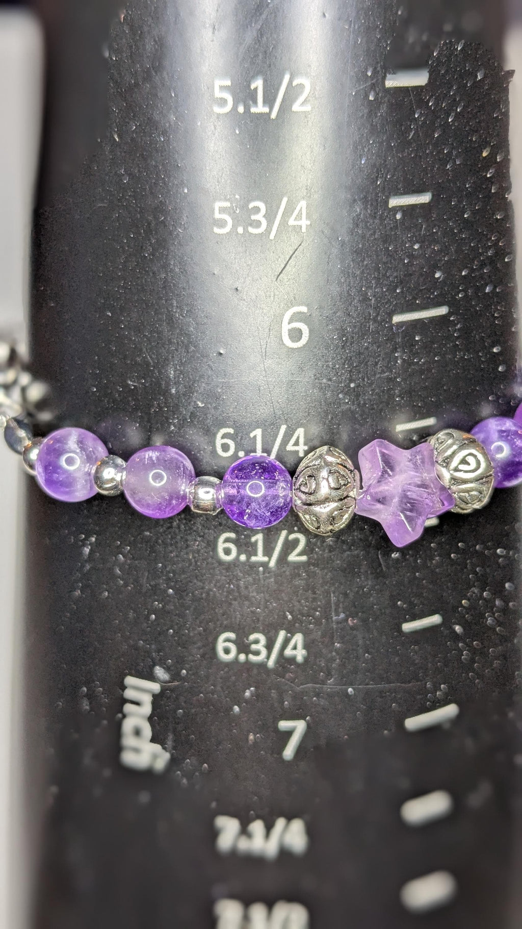 Amethyst Beaded Jewelry Set with Necklace Bracelet and Earrings