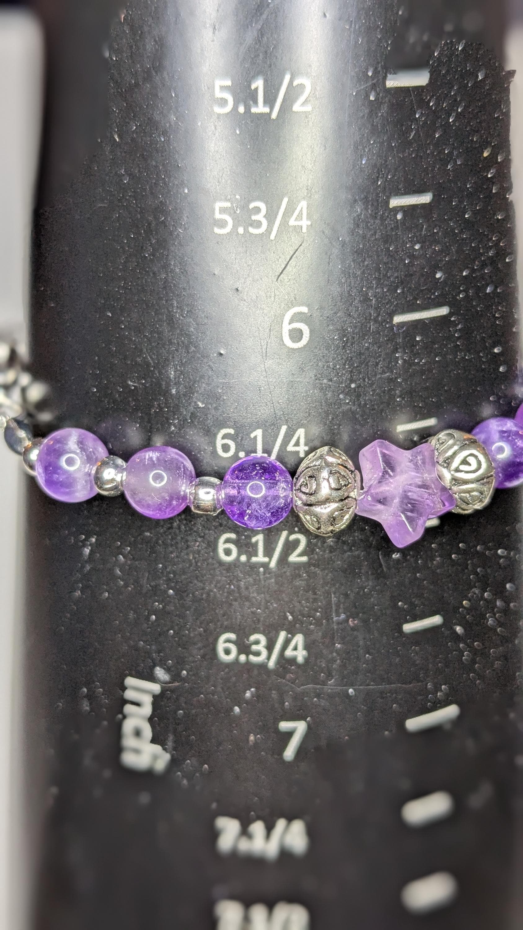 Amethyst Beaded Jewelry Set with Necklace Bracelet and Earrings