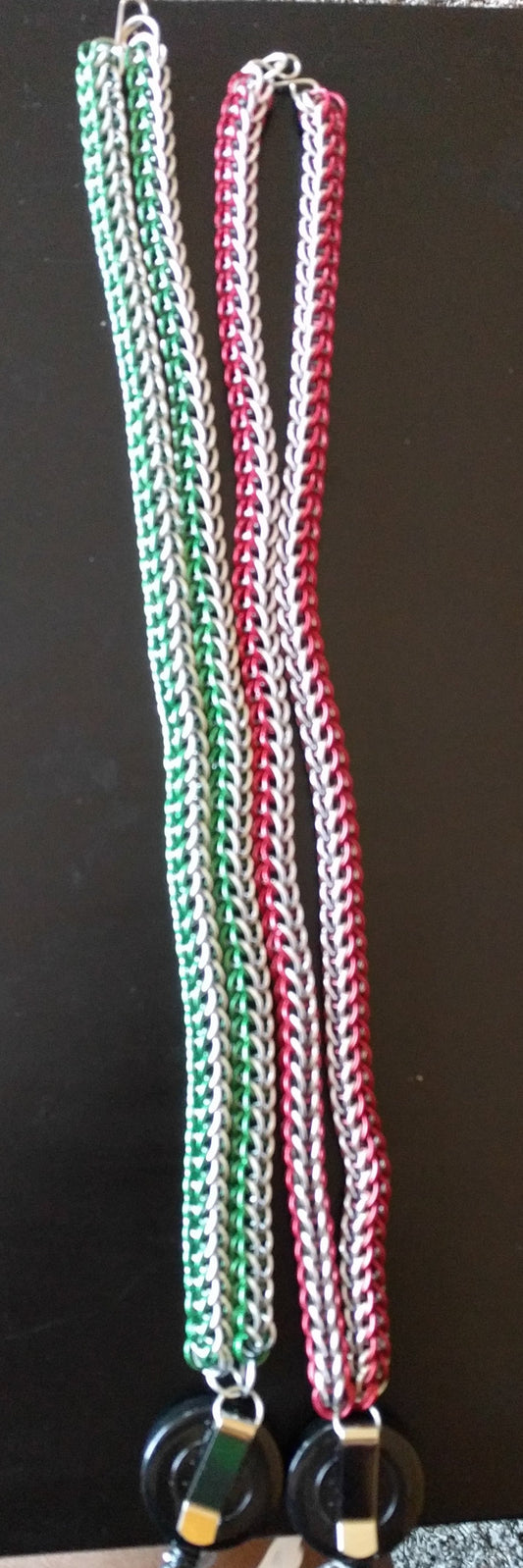 Persian Weave Chainmail Lanyards Lanyards Dragon & Wolf Designs   