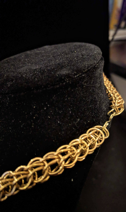 Persian weave chainmail necklaces Chainmail Necklaces Dragon & Wolf Designs   