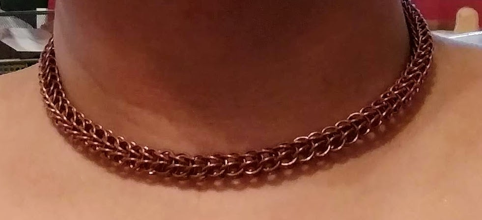 Persian weave chainmail necklaces Chainmail Necklaces Dragon & Wolf Designs   