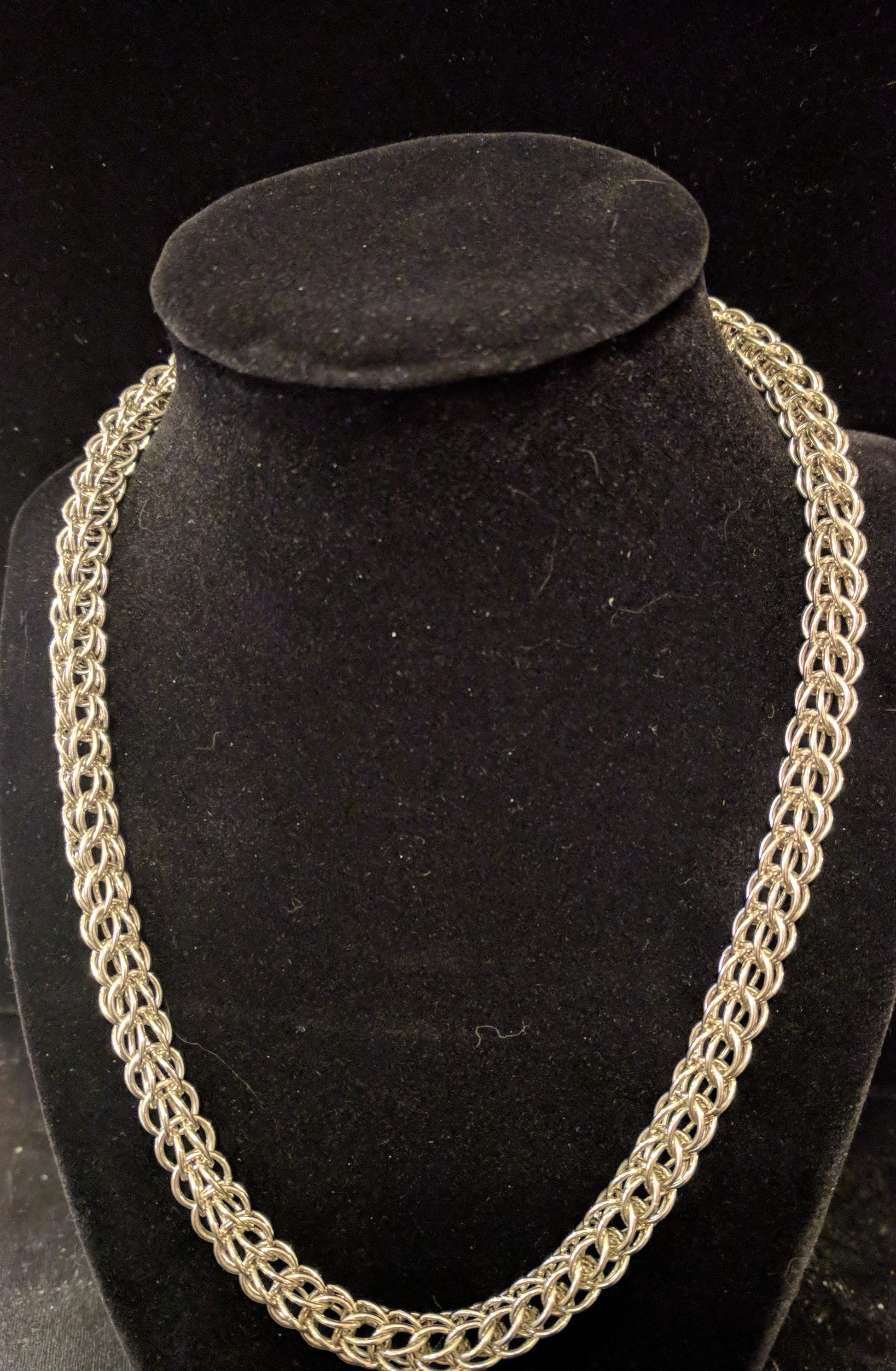 Persian weave chainmail necklaces Chainmail Necklaces Dragon & Wolf Designs   