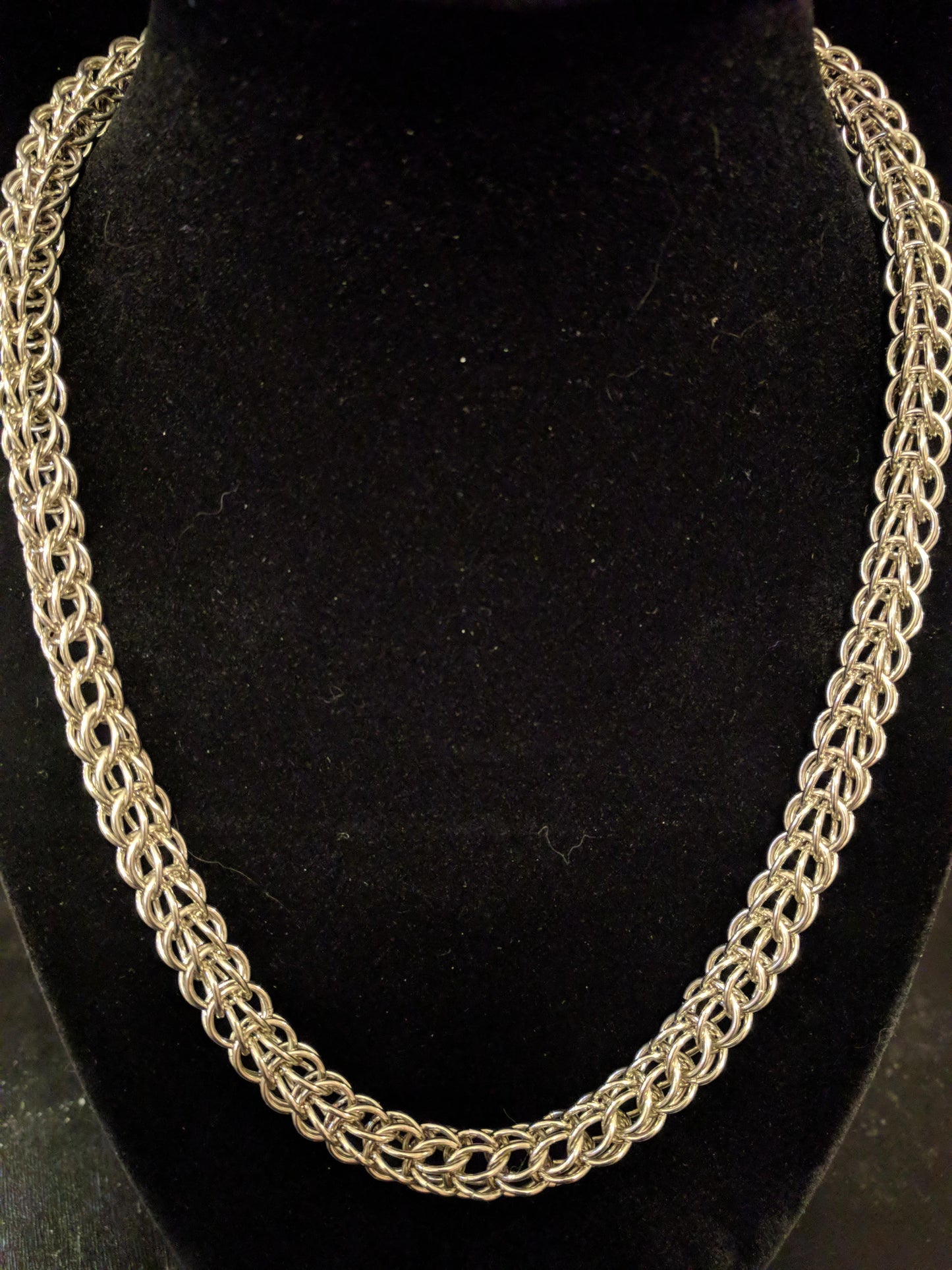 Persian weave chainmail necklaces Chainmail Necklaces Dragon & Wolf Designs Nickel  