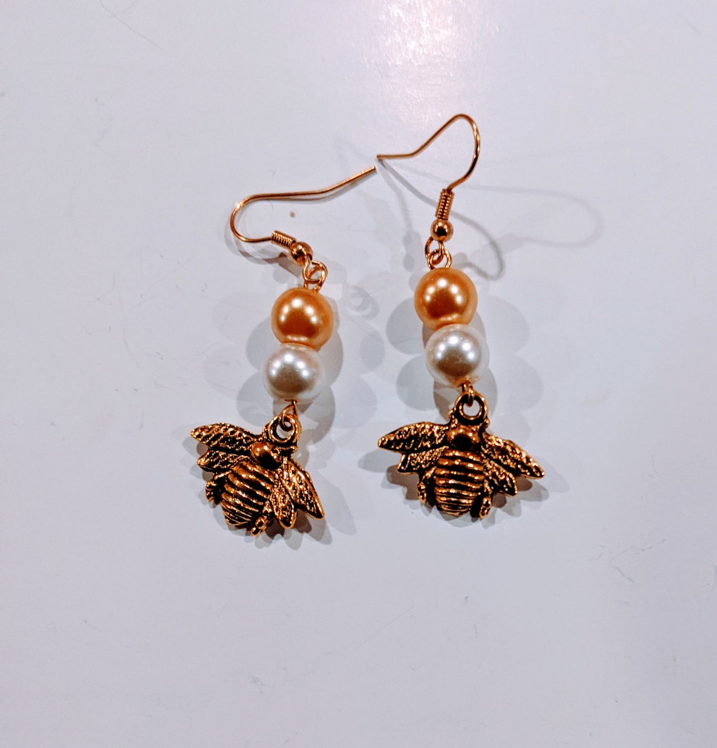 Hello Bees! Dangle Earrings Beaded Earrings Dragon & Wolf Designs   