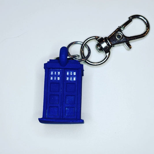 Police Call Box Keychain Geeky Keychains Dragon & Wolf Designs   
