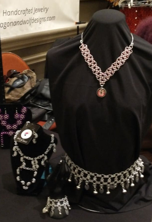 Dancer's Set Chainmail Jewelry Sets Dragon & Wolf Designs   