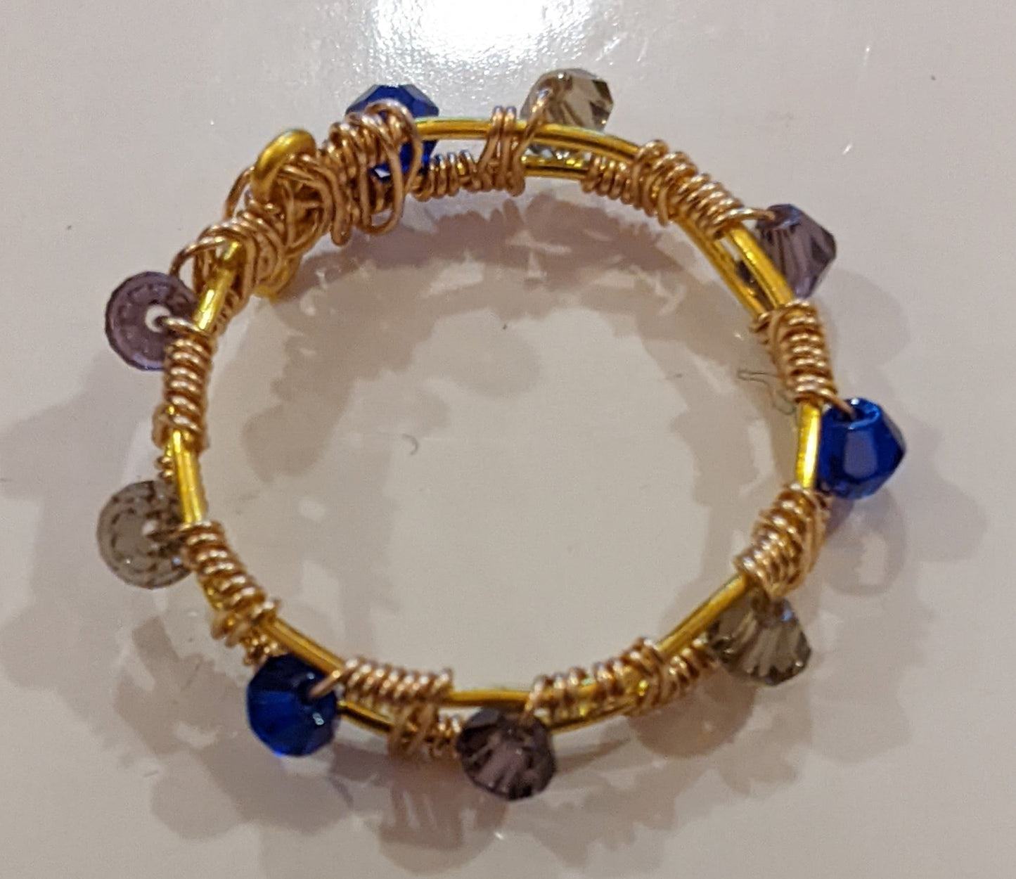 Wire Wrapped Beaded Ring