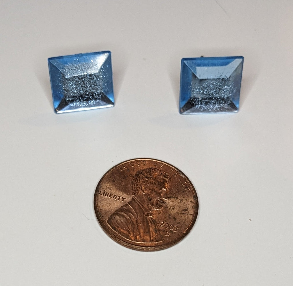 Blue Sparkle Post Earrings