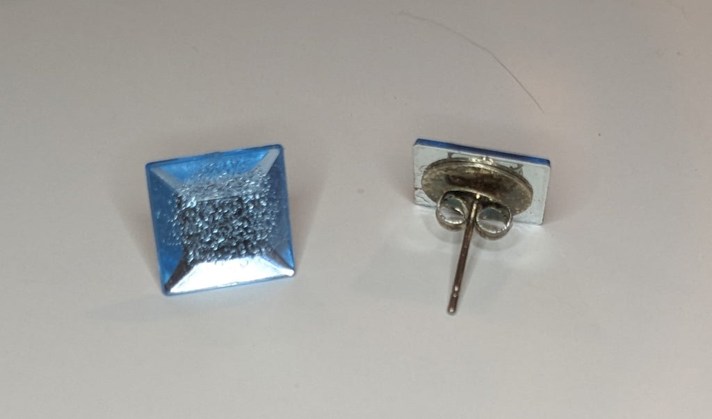 Blue Sparkle Post Earrings
