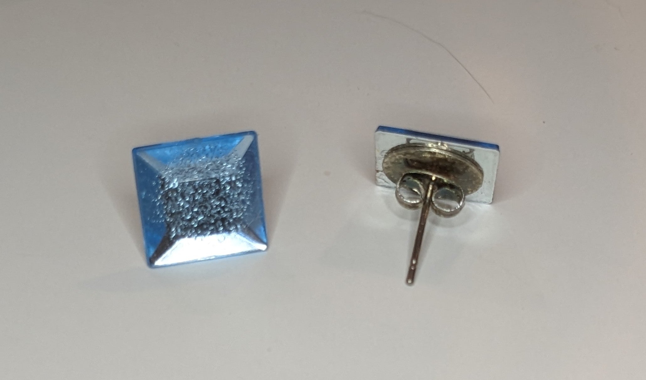 Blue Sparkle Post Earrings