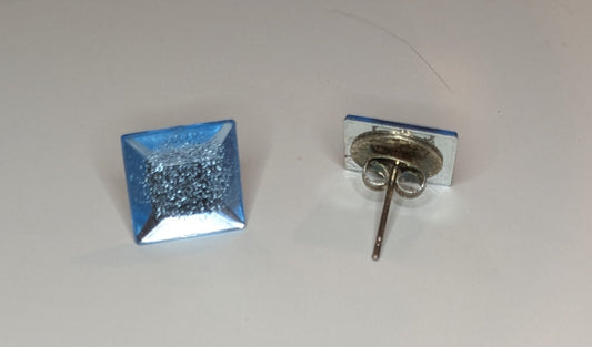 Blue Sparkle Post Earrings