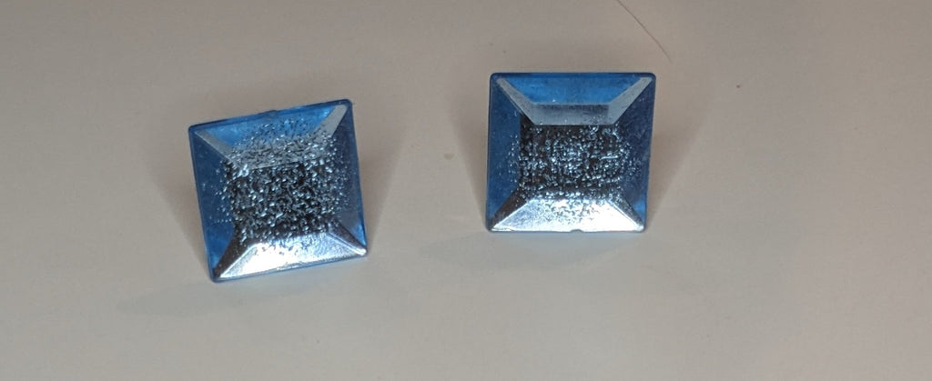 Blue Sparkle Post Earrings