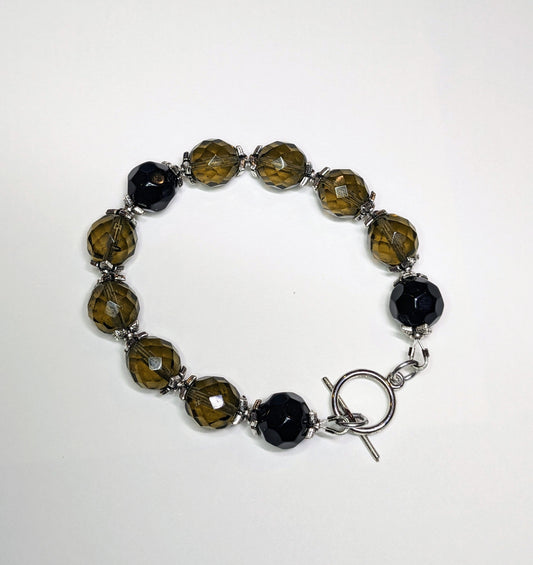Faceted Glass Beaded Bracelet