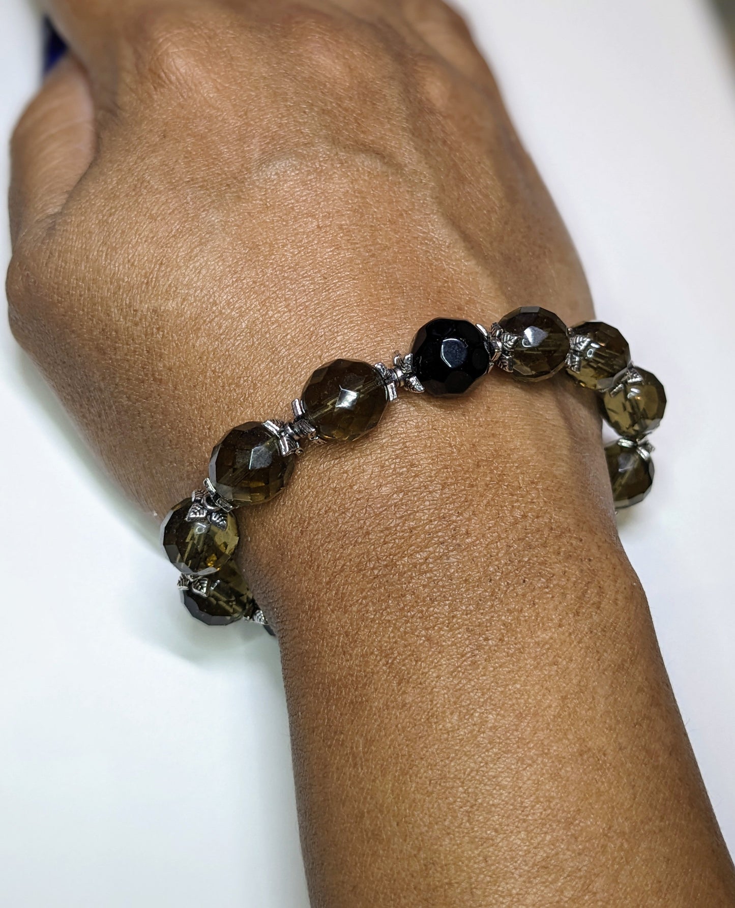 Faceted Glass Beaded Bracelet