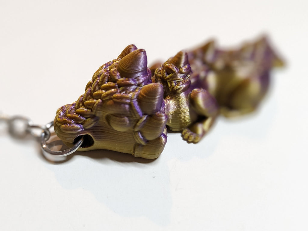 Cute Cuddly 3D Printed Dragon Key Chains