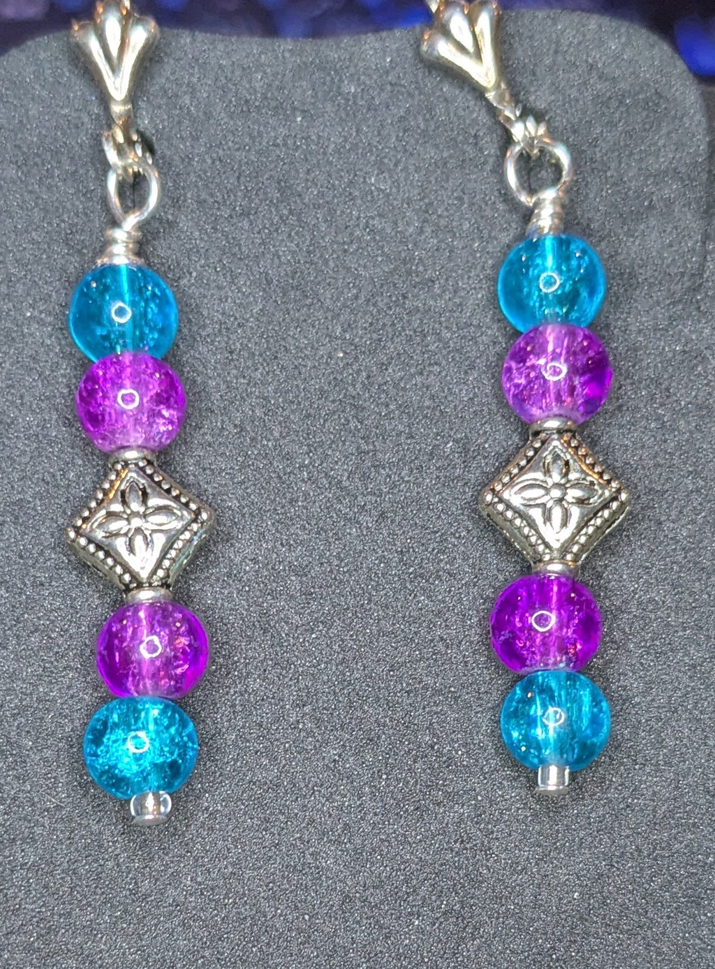 Colorful Beaded Dangle Earrings