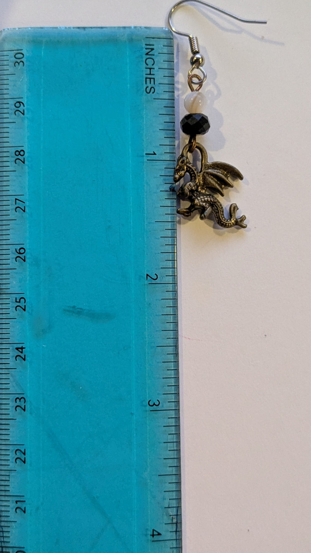 Bronze Dragon Beaded Earrings