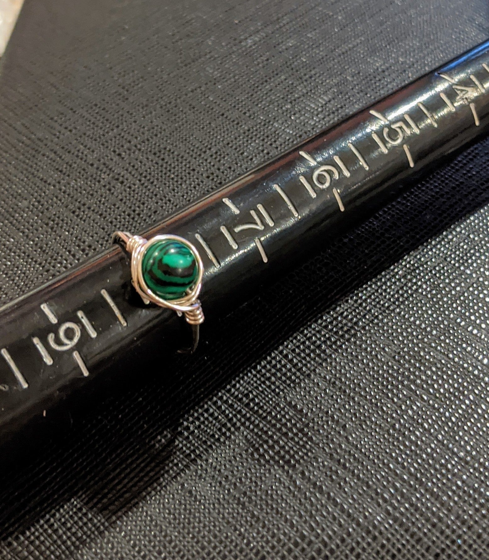 Wire Wrapped Gemstone Rings Rings Dragon & Wolf Designs   