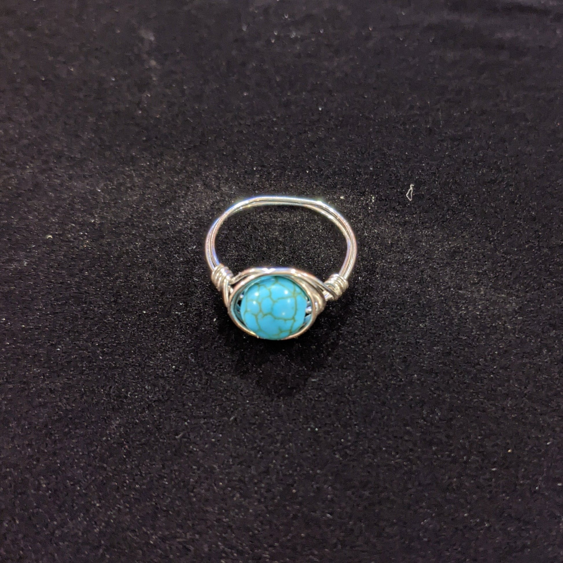 Wire Wrapped Gemstone Rings Rings Dragon & Wolf Designs   