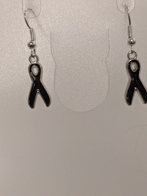 Awareness Ribbon Dangle Earrings Dangle Earrings Dragon & Wolf Designs   