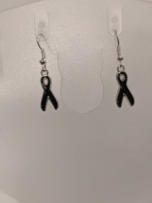 Awareness Ribbon Dangle Earrings Dangle Earrings Dragon & Wolf Designs   