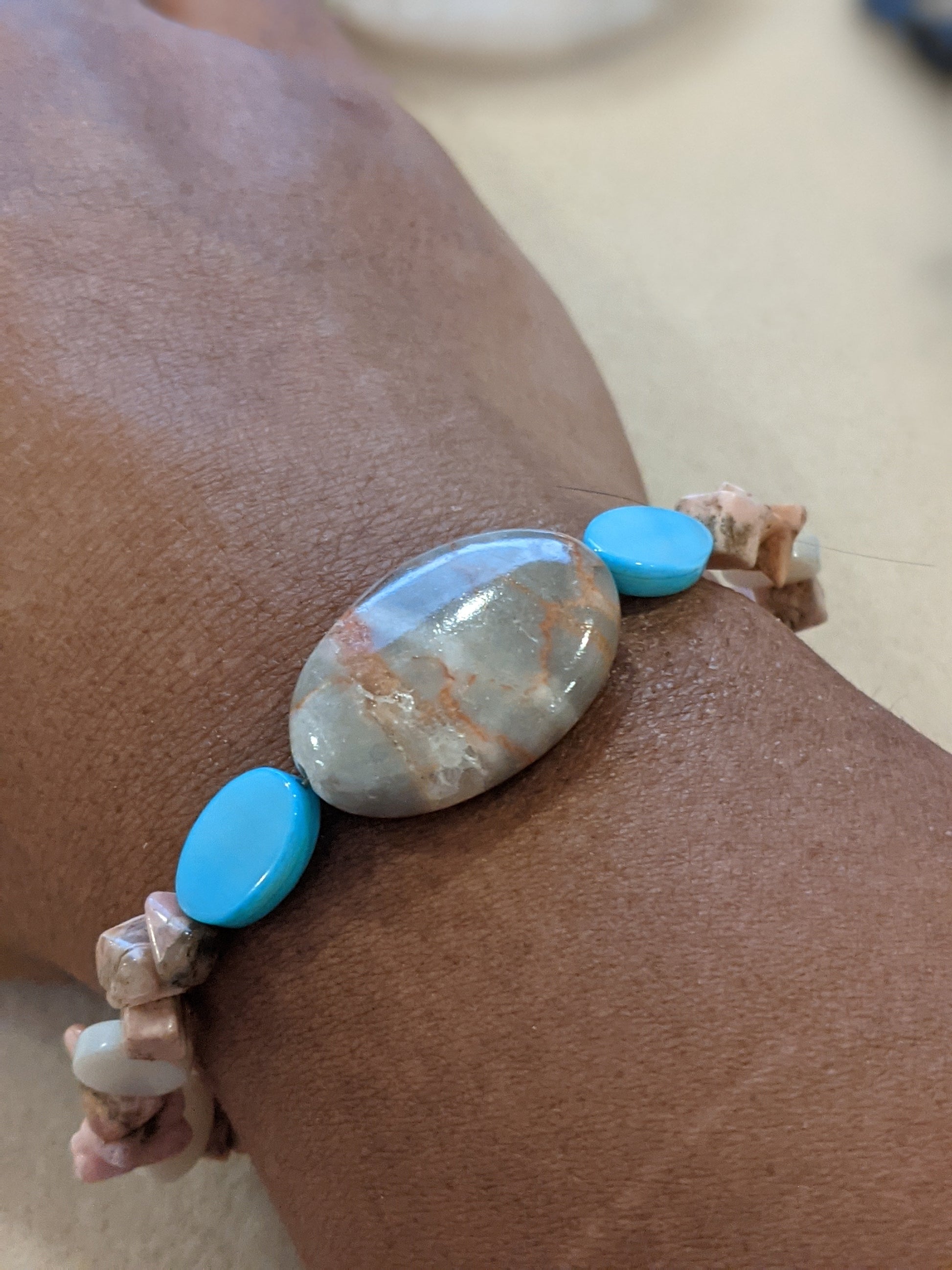 Natural Gemstone Bracelet Beaded Bracelets Dragon & Wolf Designs   