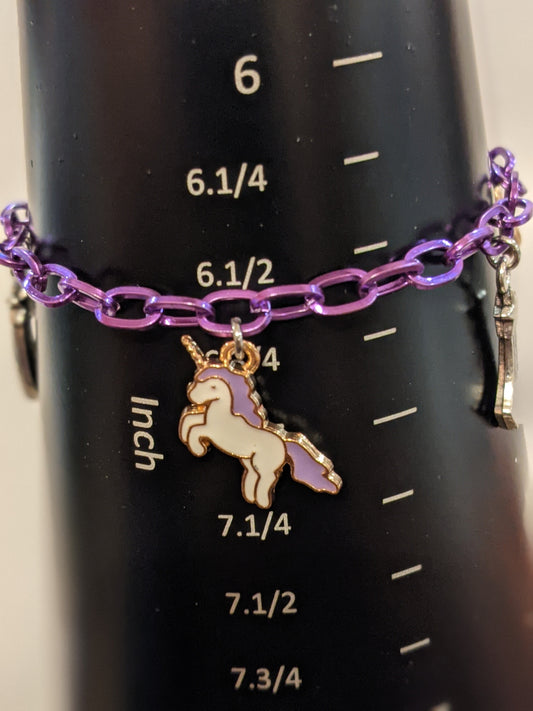 Magical Unicorn Charm Bracelet Charm Bracelets Dragon & Wolf Designs   