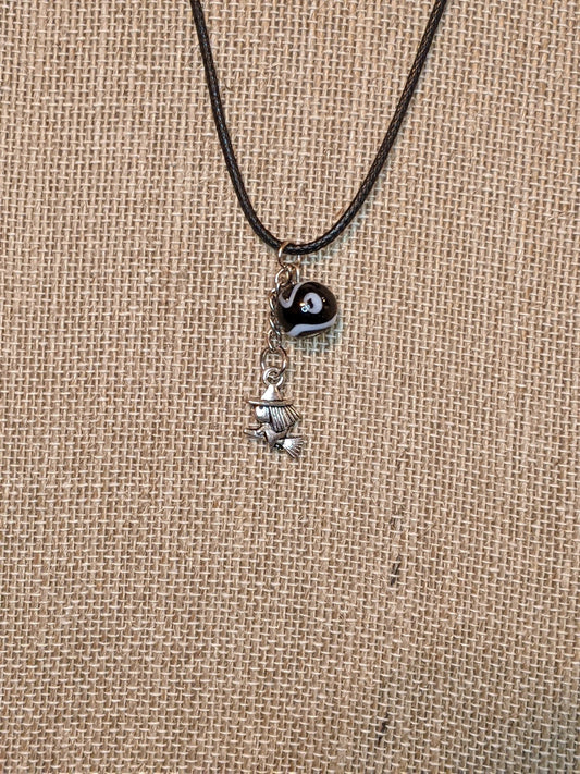 Adorable Witch on a Broom Pendant Pendants Dragon & Wolf Designs   