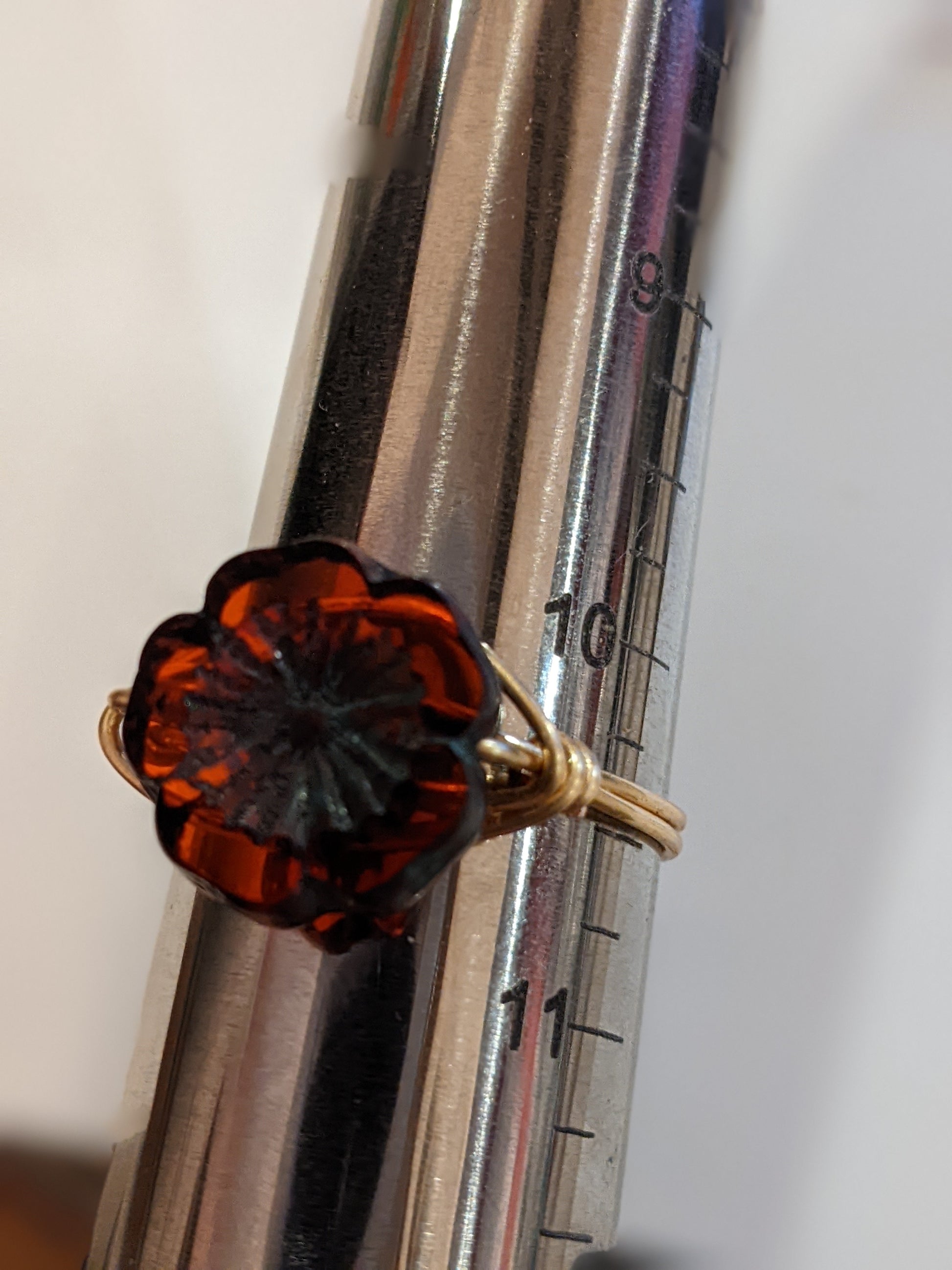Wire Wrapped Gemstone Rings Rings Dragon & Wolf Designs   