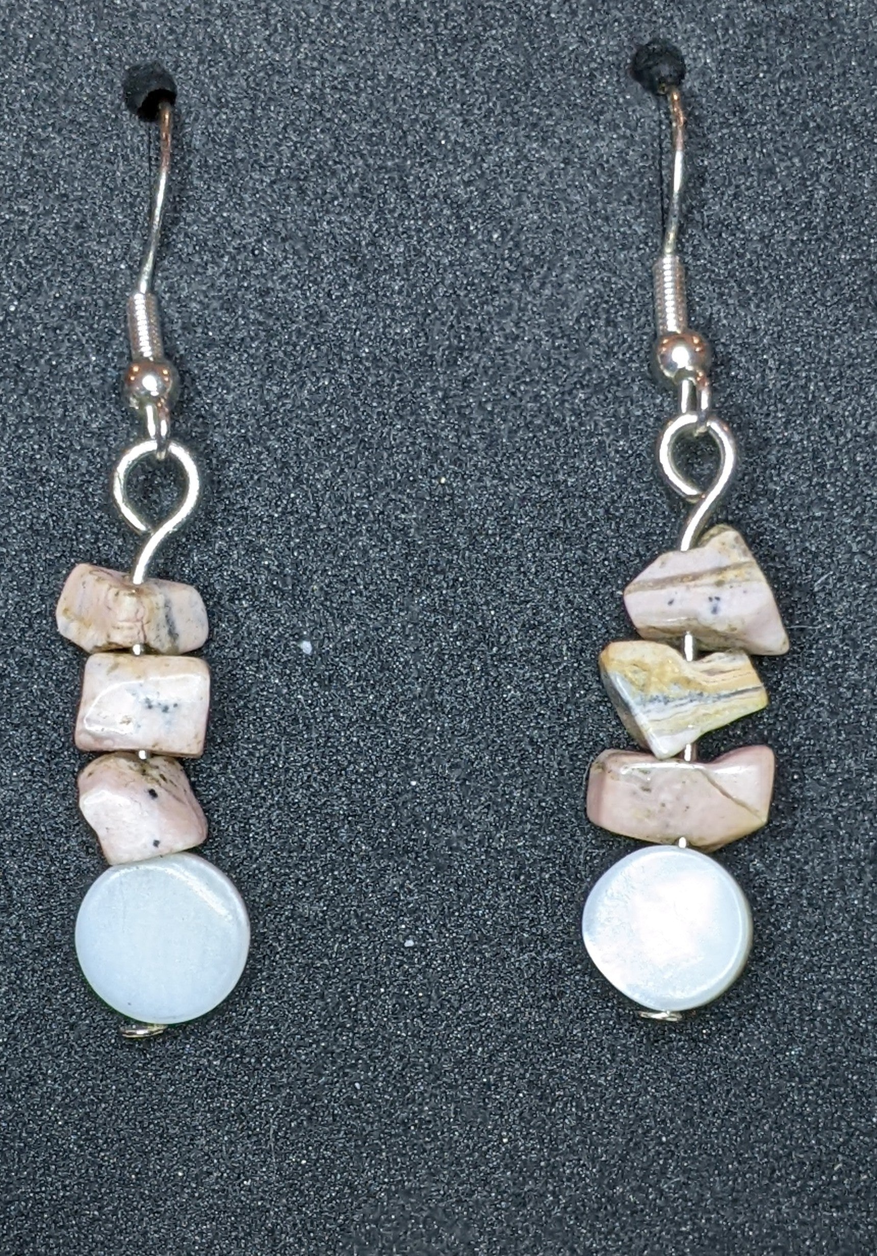 Gemstone Chip Dangle Earrings Beaded Earrings Dragon & Wolf Designs   