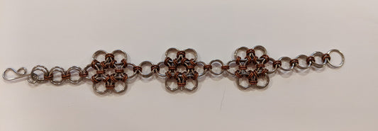 Japanese Flower Bracelet Chainmail Bracelets Dragon & Wolf Designs   