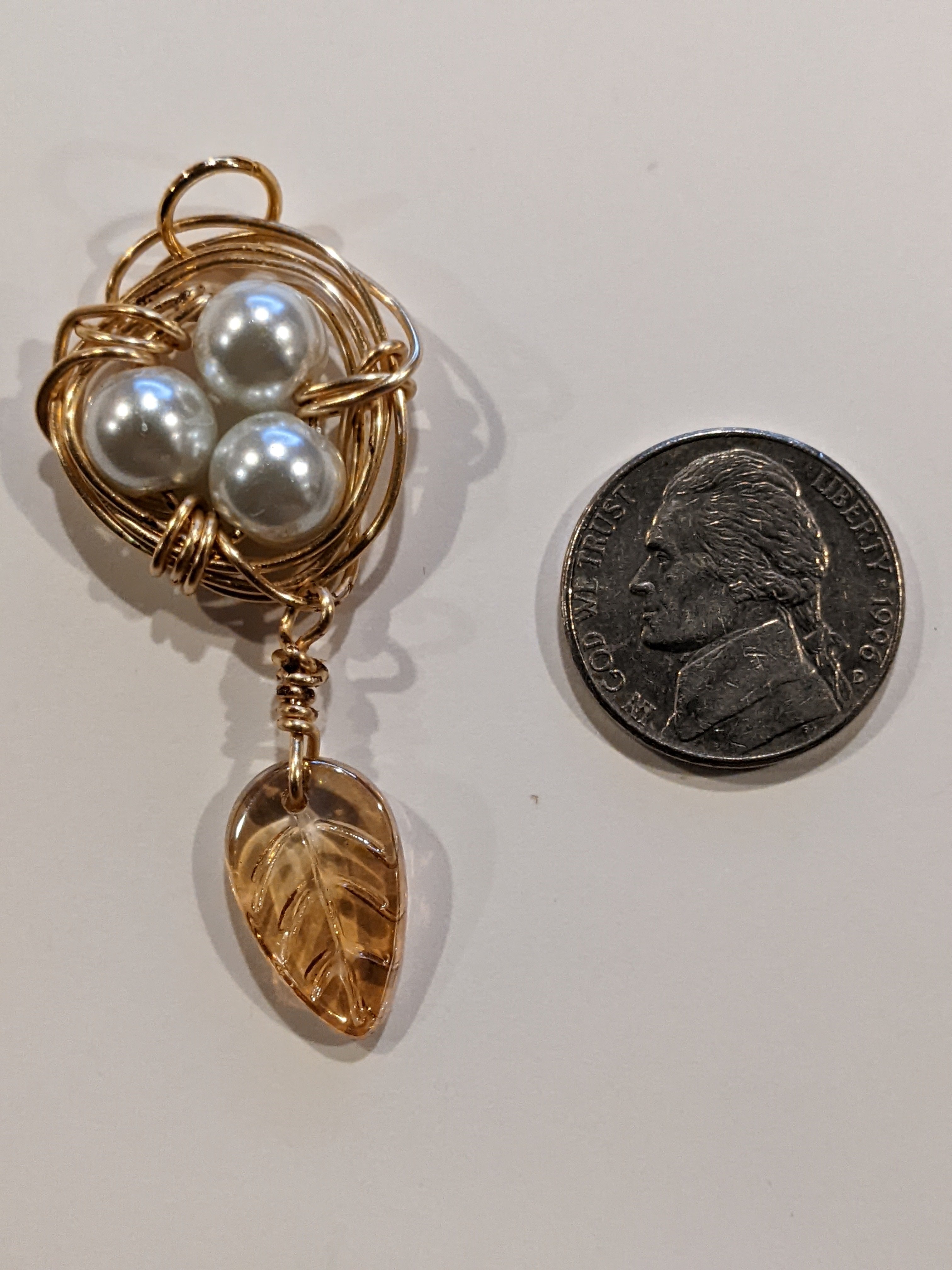 Bird's Nest Pendants Beaded Pendants Dragon & Wolf Designs   